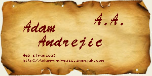 Adam Andrejić vizit kartica